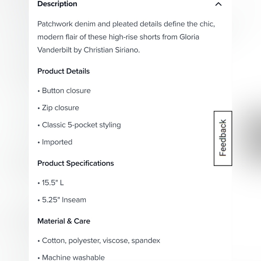 Two-Tone Blue Patchwork Pleated Denim Shorts NWT - image 8